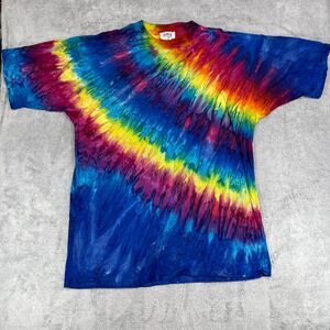 Vintage Sostanza T-Shirt Mens XL Multicolor Tie Dye 100% Cotton Short Sleeve